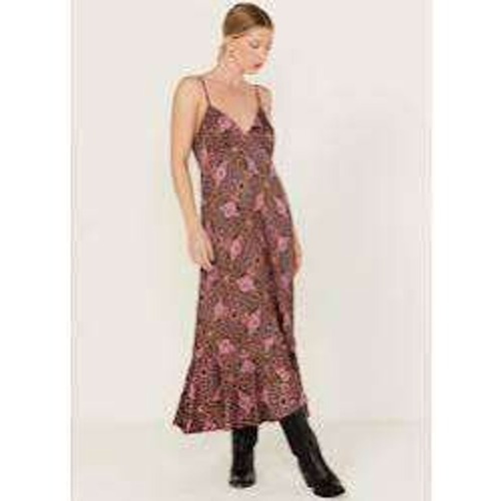 Jens Pirate Booty Cassia Slip Midi Dress Size S Solstice Fire Boho Festival